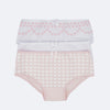 Kit Calcinha Infantil Pampili Sortidas Mini Corações Branco e Rosa