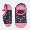 Meia Sapatilha Infantil Antiderrapante Pampili Gatinho Preto e Pink
