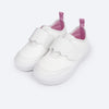 Tênis Infantil Pampili Yumi Corações Bordados Branco