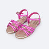 Sandália Infantil Pampili Aurora Tira e Nós Fucsia