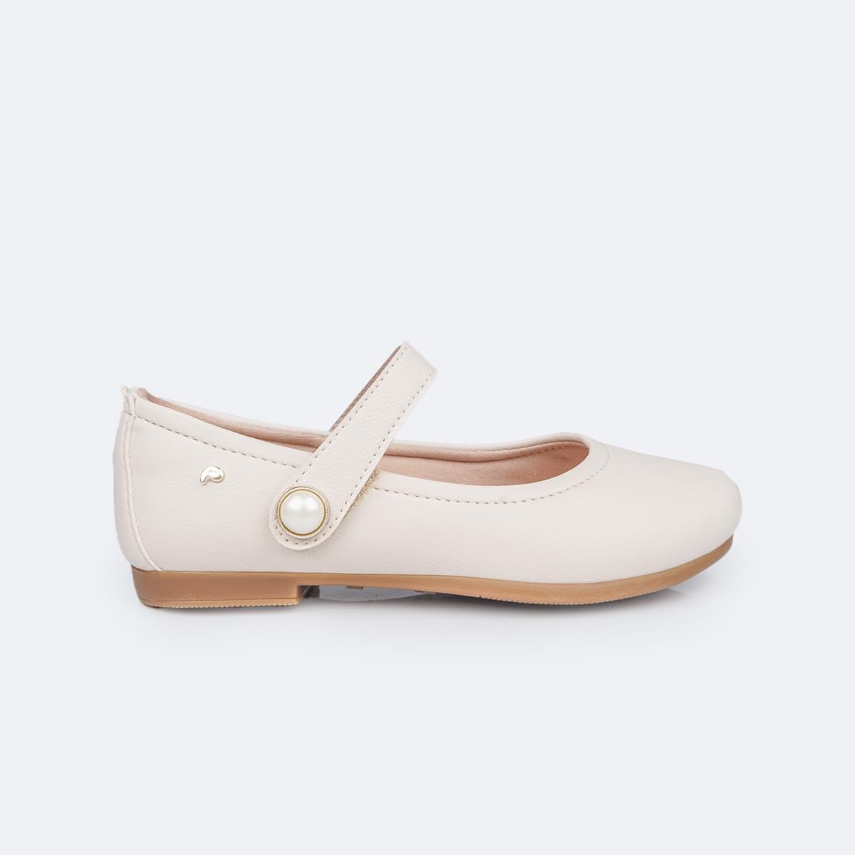 Sapato Infantil Pampili Angel Tira Superior Pérola Nude