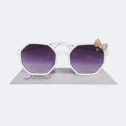 Óculos de Sol Infantil KidSplash! Proteção UV Laço Branco - frente do óculos com laço