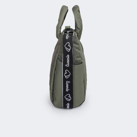 Bolsa Tote Bag Tweenie Comfy Matelassê Verde Militar