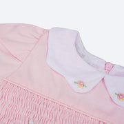 Vestido de Bebê Roana Gola Bordada Flores Rosa - vestido infantil
