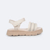 Sandália Papete Infantil Pampili Day Tiras em Strass Nude