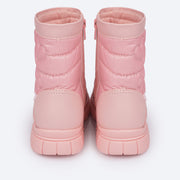 Bota Coturno Feminina Pampili Lucky Comfy Coração Glitter Rosa Glace - parte de trás do coturno infantil