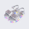 Sandália de Led Infantil Feminina Lulli Prata