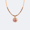 Colar Choker Infantil Pampili Flor Strass Rosa