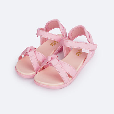 Sandália Papete Infantil Pampili Fly Mini Calce Fácil Calcanhar Comfy Rosado