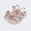 Sandália Infantil Pampili Flower Flores Vazadas Rosa Novo
