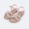 Sandália Infantil Pampili Cherrie Tiras Cruzadas com Strass Rosa