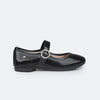 Sapatilha Infantil Pampili Ballet Fivela com Strass Preta Verniz