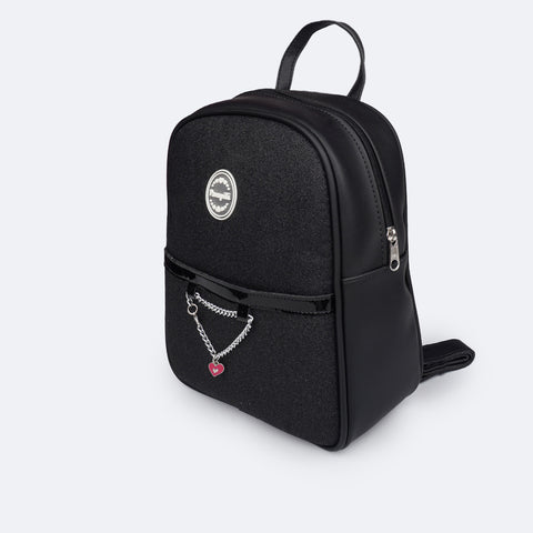 Mochila Infantil Pampili Pingente Preta-PRETO_2.jpg