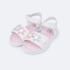 Sandália Infantil Pampili Lili Flores Branca