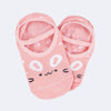Meia Sapatilha Infantil Feminina Coelhinho Rosa
