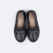 Sapato Infantil Pampili Tifany Mocassim Strass Preto