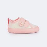 Tênis de Bebê Pampili Nina Velcro Rosa Glace - tênis infantil feminino