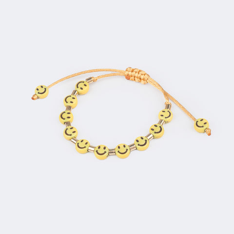 Pulseira Infantil Pampili Smiles Amarela - pulseira infantil emojis