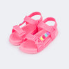 Sandália Papete Infantil Feminina Sun Glee Corações Rosa