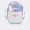 Bolsa de LED Infantil Pampili Borboleta e Glitter Flocado Prata e Branca