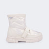 Bota Coturno Infantil Feminina Lucky Matelassê Nude