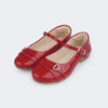 Sapato Infantil Feminino Angel Coração Strass Vermelho