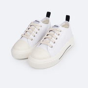 Tênis Infantil Feminino Pampili Max Branco - frente do tenis com cadarço