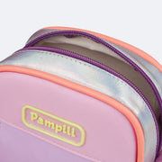 Bolsa Infantil Pampili Bolso Frontal Prata e Colorida