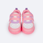 Tênis de Led Infantil Pampili Sneaker Luz Matelassê Holográfico Colorido - frente tênis feminino