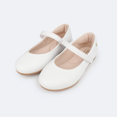 Sapatilha Infantil Pampili Super Fofura Tira em Velcro Branco