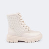 Bota Coturno Infantil Feminina Duda Hotfix Nude