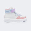 Tênis Infantil Feminino XP24 Cano Alto Branco Candy Colors