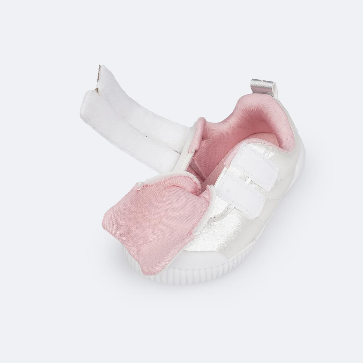 Tênis Infantil Feminino Pampili Yuyu Manta de Strass Branco