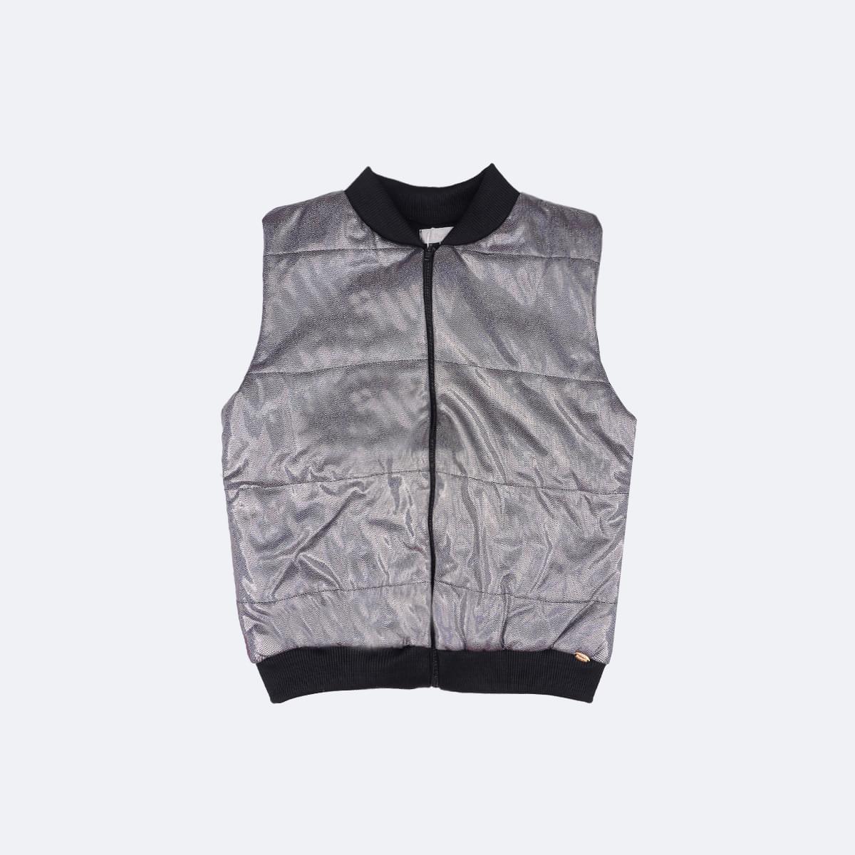 Colete Feminino Pampili Puffer Prata