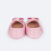 Sapato de Bebê Pampili Nina Laço Glitter e Tachas Rosê - sapatinho em sintético
