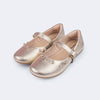 Sapatilha Infantil Pampili Vanilla Esferas Dourada