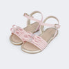 Sandália Infantil Pampili Mili Tiras e Laços com Strass Rosa Glace