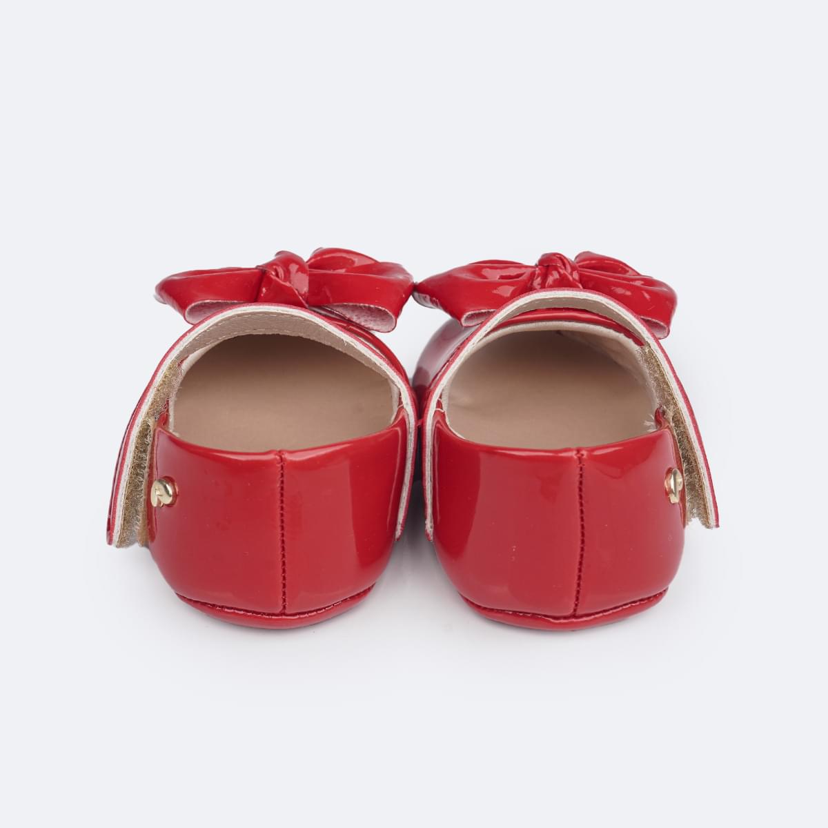 Sapato de Bebê Pampili Nina Laço Duplo Verniz Vermelho Peper