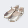 Sapato Infantil Pampili Lana Fivela com Strass Dourado