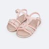 Sandália Infantil Primeiros Passos Pampili Mili Tiras Cruzadas Rosa