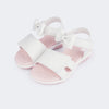 Sandália Infantil Feminina Mavie Laço Perfuro Branco