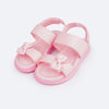 Sandália Infantil Pampili Lili Perfuros e Laço Rosa Baby