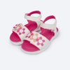 Sandália Infantil Pampili Lili Flores Branco e Colorido