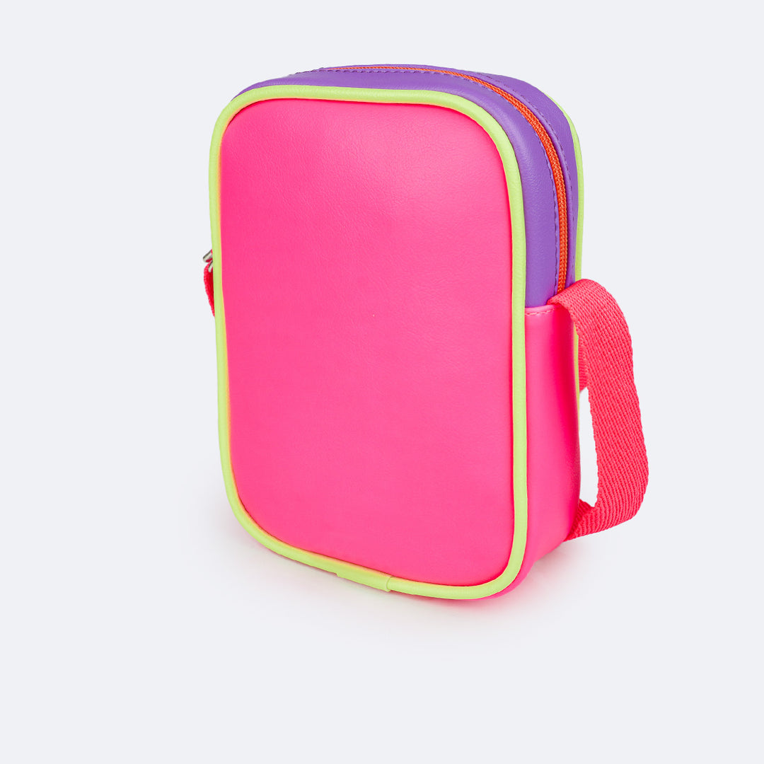 Bolsa de Led Pampili Chocomonstros Cacau Show Pink Colorida