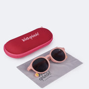 Óculos de Sol Infantil Flexível KidSplash! Proteção UV Redondo Rosa Claro - óculos flexível
