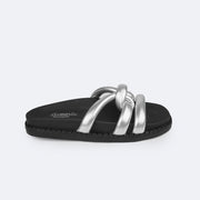 Sandália Slide Feminina TWN Zaya Comfy Prata