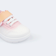 Tênis Infantil Feminino Sky Poá Branco e Colorido