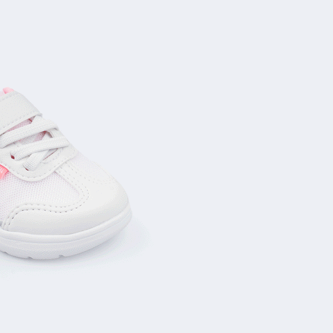 Tênis Infantil Feminino Sky Malha Respirável Glitter Branco