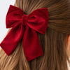 Laço de Cabelo Infantil Pampili Veludo Vermelho