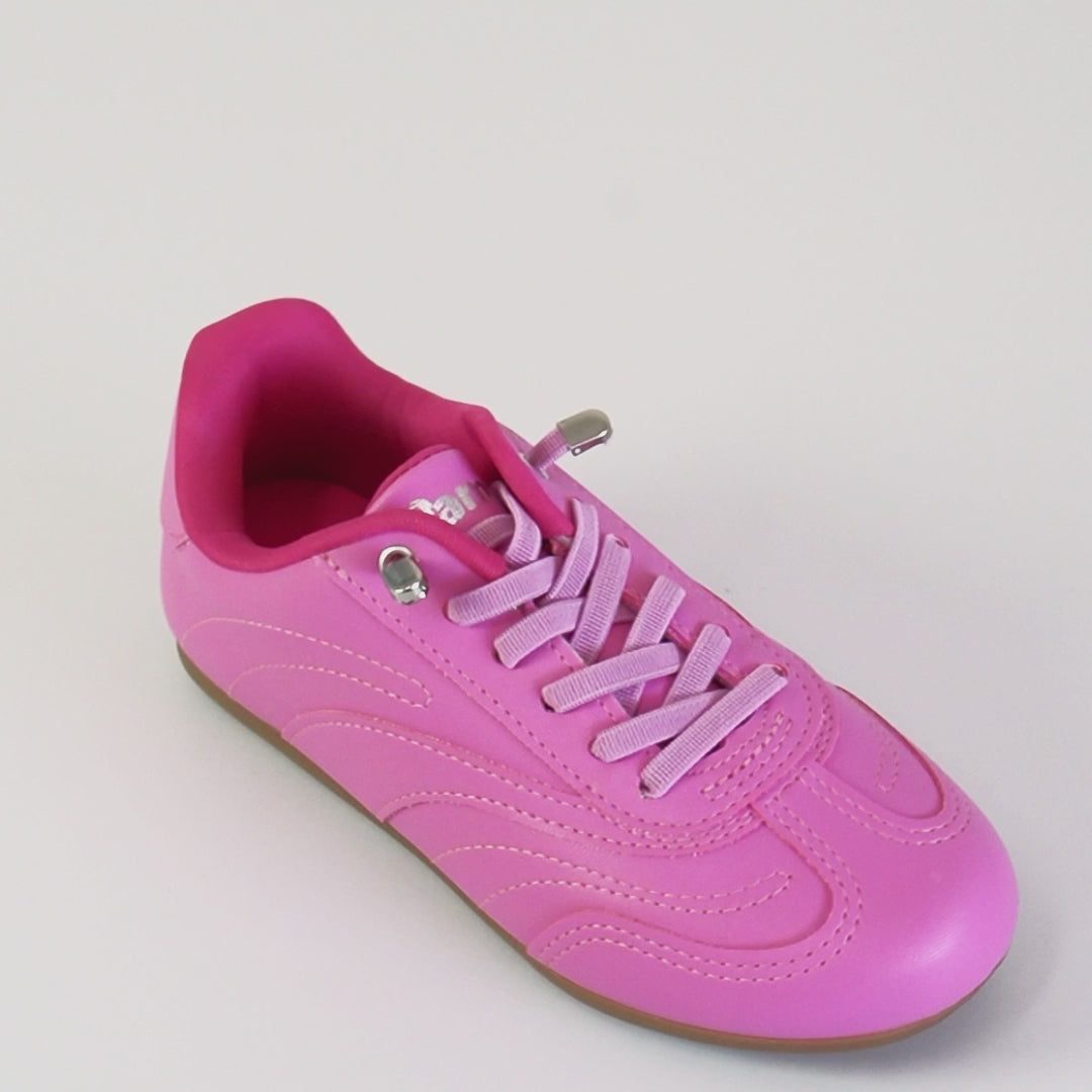 Tênis Flat Infantil Pampili Cadarço Elástico Rosa Sorvete